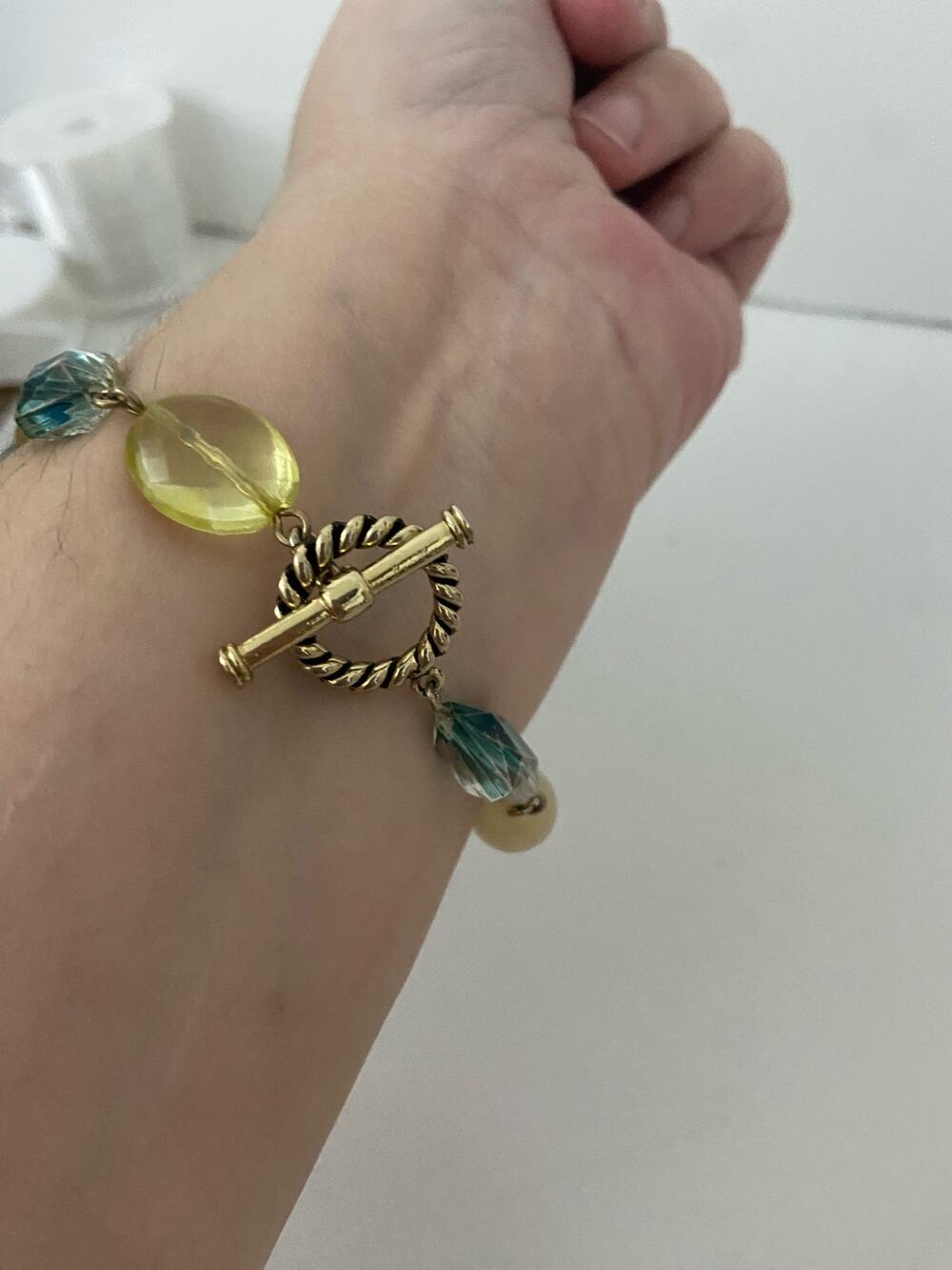 vintage colorful bead bracelet
